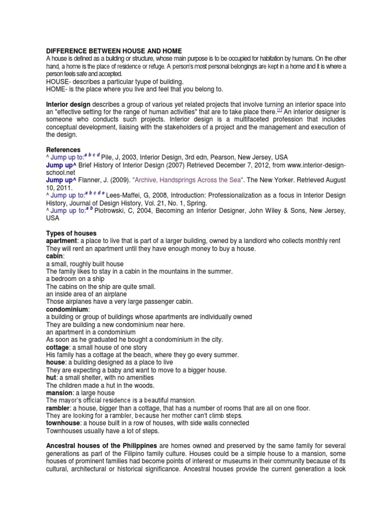 House vs Home: Key Differences Explained | PDF | Parallel Computing ...