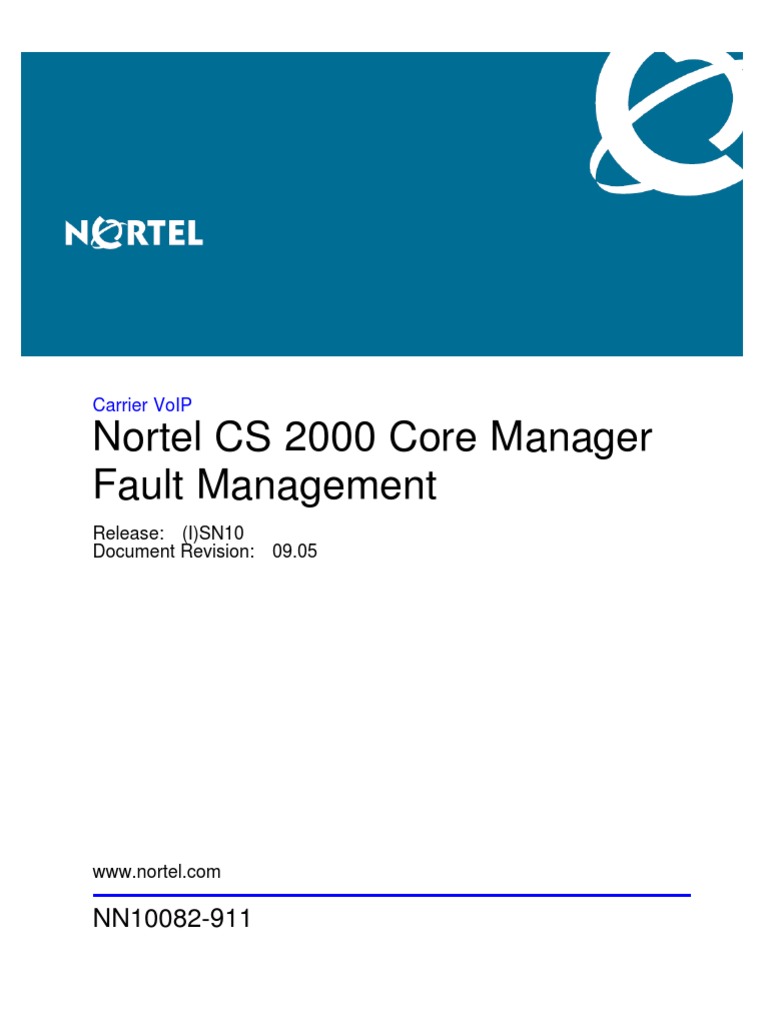 Carrier VoIP Nortel CS 2000 Core Manager Fault Management | Command ...