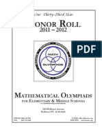Math Olympiads for Elementary & Middle Schools Honor Roll