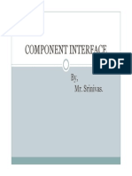 Component Interface: By, Mr. Srinivas