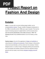 Download Project Report on Fashion and Design by prionon SN235059818 doc pdf