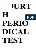 Fourth Periodical Test in English Vs