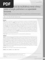 Efeitos Negativos Da Insuficiência Renal Crônica Sobre a Função Pulmonar e a Capacidade Funcional