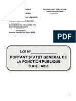 Statut g n Ral de La Fonction Publique Togolaise
