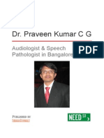 Dr. Praveen Kumar C G - Audiologist & Speech Pathologist in Bangalore