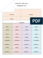 Family Tree Order Form - Grandparents