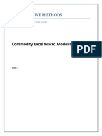 Quantitative Methods: Commodity Excel Macro Modeling