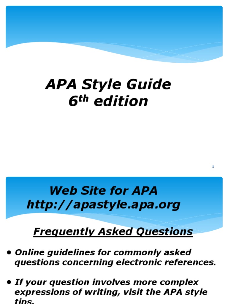 APA Style Guide | Télécharger gratuitement PDF | Apa Style | Reference