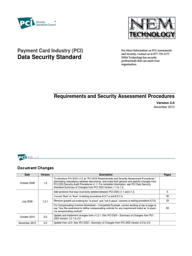 NEW PCI DSS 23.23 Requirements (PCI Compliance)  PDF  Payment Card Throughout Pci Dss Gap Analysis Report Template