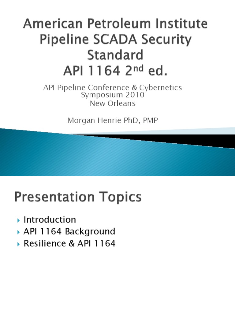 API 1164 Pipeline SCADA Security Guide | PDF | Technology & Engineering