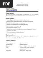 Curriculum Vitae: Career Objective