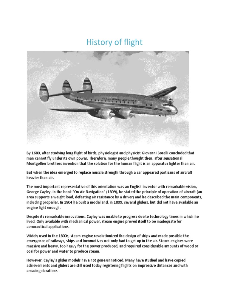 Aviation History - by Ilie Maria | PDF | Wright Brothers | Flight