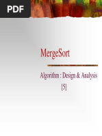 Mergesort: Algorithm: Design & Analysis