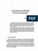 Seleccion de Inversiones Industriales Con Base en Un Apt Dinámico