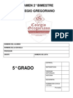 Examen 2 Bimestre 5 Grado