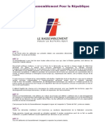 Statuts Du Rassemblement Pour La République PDF