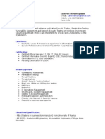 Sample CV for Application secuirty 