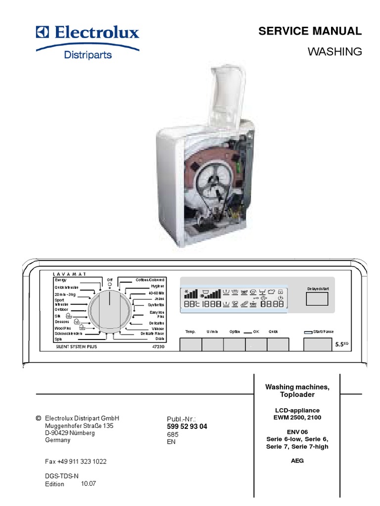 Aeg Ewm 2500 2100 PDF Washing Machine Relay