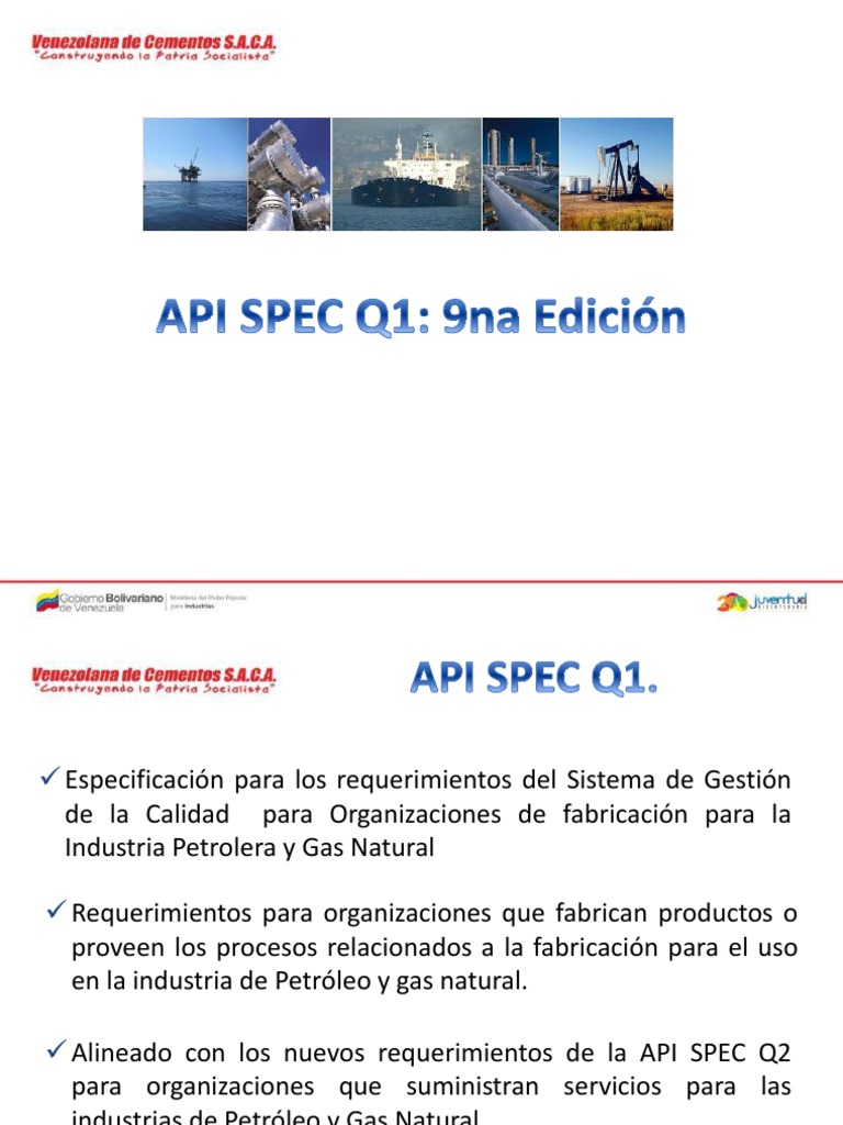 Requerimientos API SPEC Q1 para Calidad en Petróleo | PDF | Calidad ...