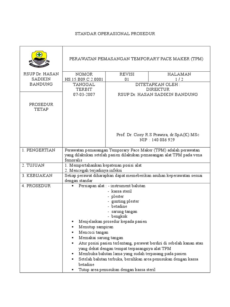 Standar Operasional Prosedur | PDF