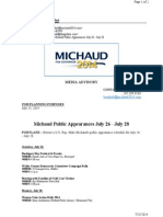 Typical schedule for Maine gubernatorial candidate Rep. Mike Michaud