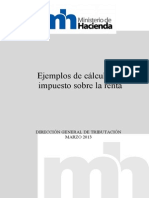 Ejemplos de Cáculo Del Impuesto Sobre La Renta