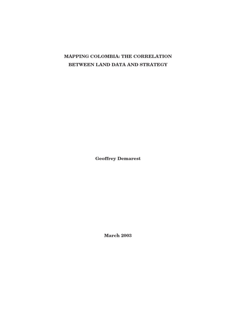 Geoffrey Demarest - Mapping Colombia PDF | PDF | Politics | Social Science