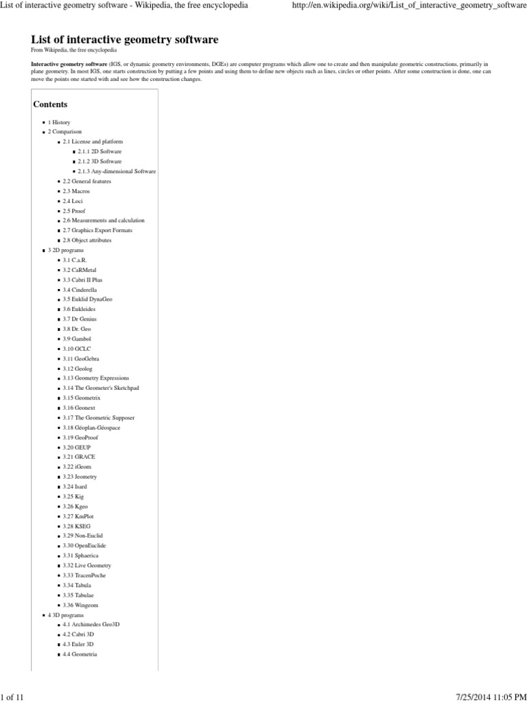 List of Interactive Geometry Software - Wikipedia, The Free Encyclopedia |  Linux | Free Software