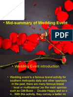 Mid-Summary of Wedding Event