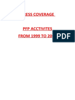 Press Coverage Pfp Acctivites From 1999 to 2004