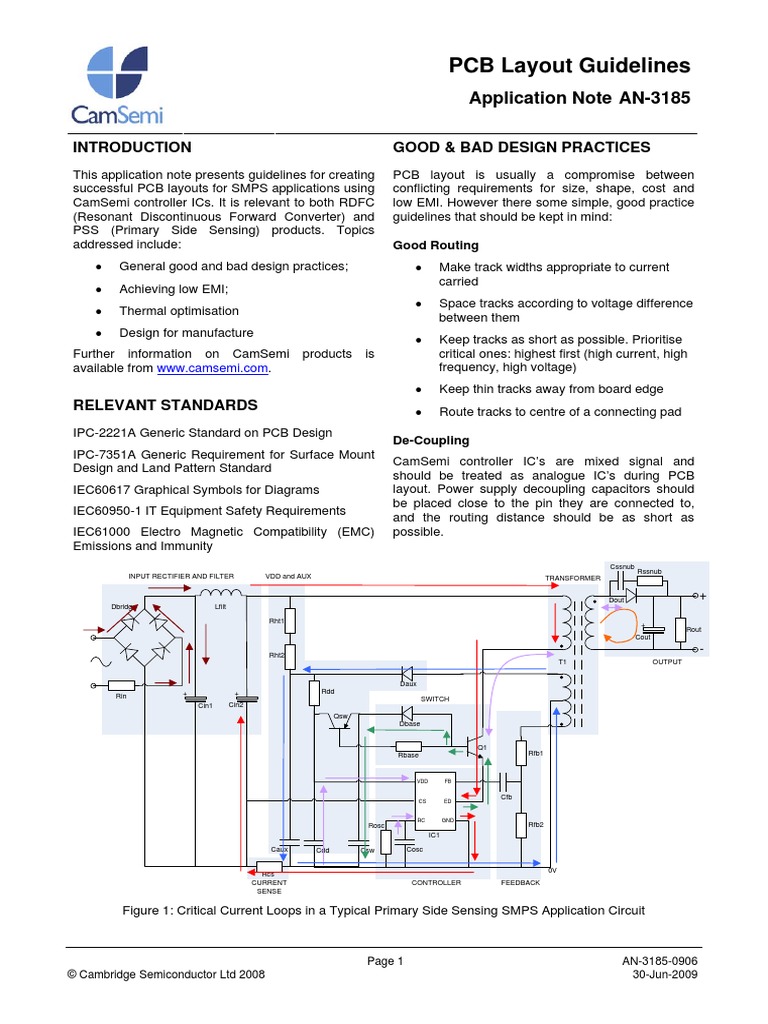 CamSemi - PCB Layout Guidelines | PDF | Rectifier | Electromagnetic