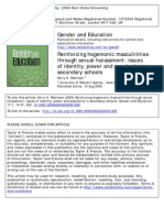 Reinforcing Hegemonic Masculinities Through Sexual Harassment. Issues of Identity, Power and Popularity in Secondary Schools.2005.