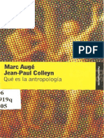 Augé Marck y Colleyn Jean-Paul - Qué Es La Antropología