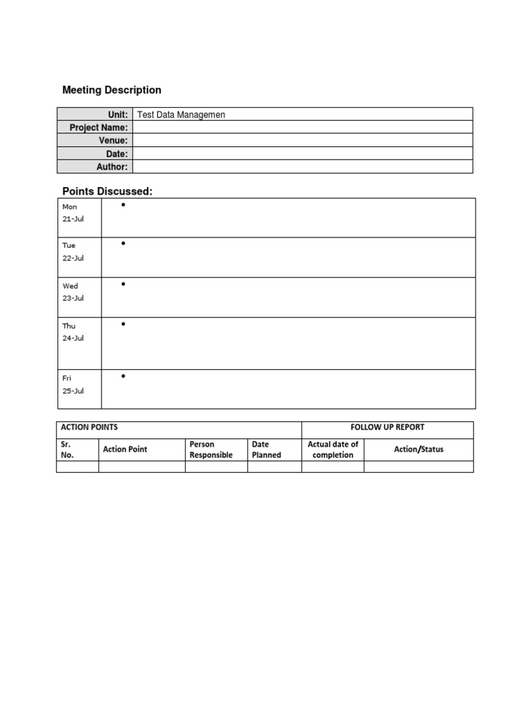Test Data Management Meeting Summary | PDF | Art