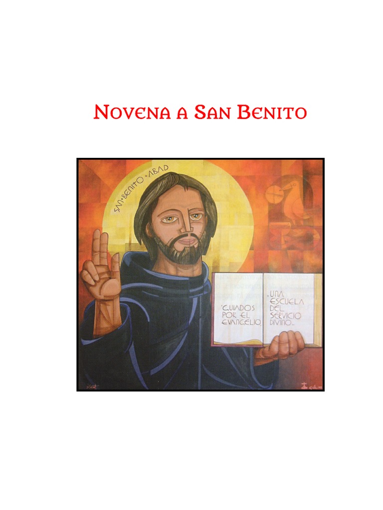 Novena a San Benito Abad PDF Gracia divina Oración