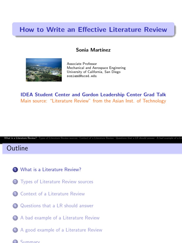 How To Write An Effective Literature Review PDF Thesis Citation