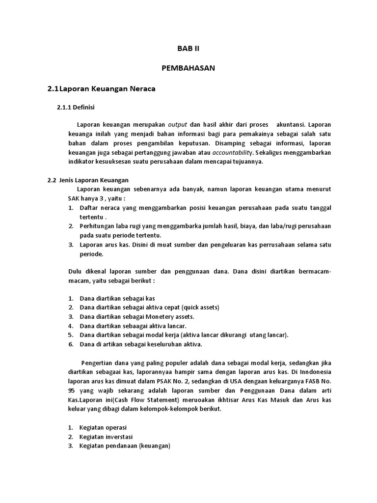 Laporan Keuangan Neraca Dan Laporan Laba Rugi 1