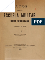 Datos de La Escuela Militar de Chile. Diciembre de 1902. (1902)