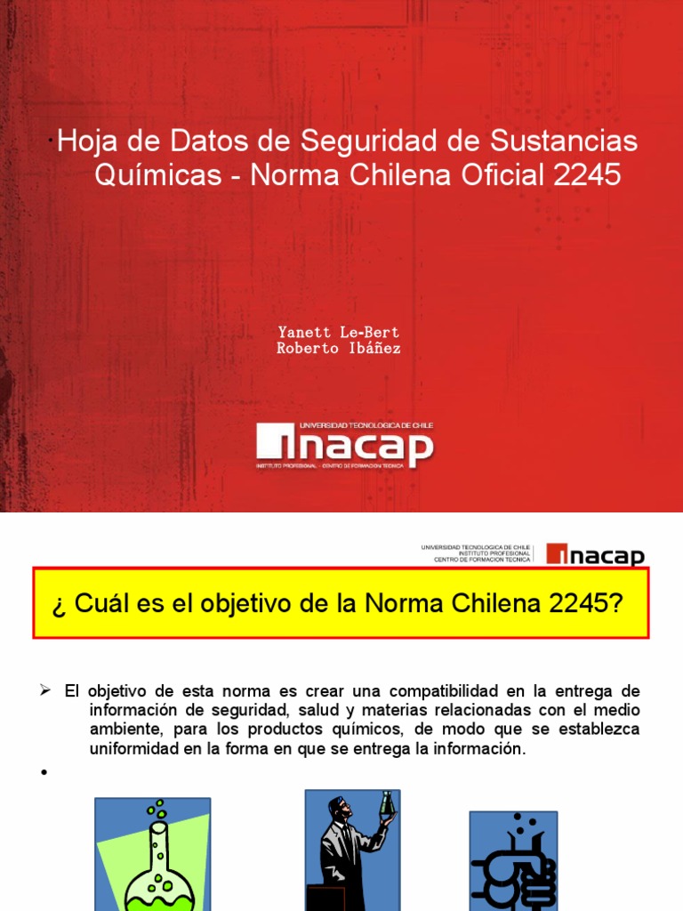 Hoja de Datos de Seguridad NCh 2245 | PDF | Primeros auxilios | Química