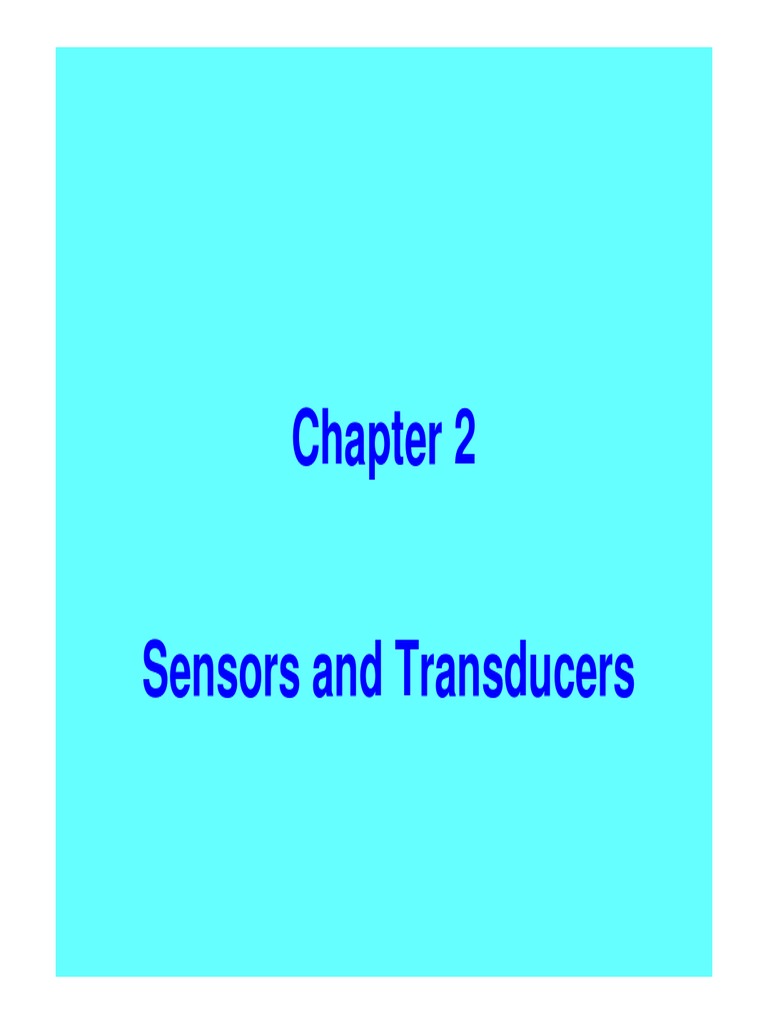 Sensors and Transducers PDF Sensor Electrical Resistance And