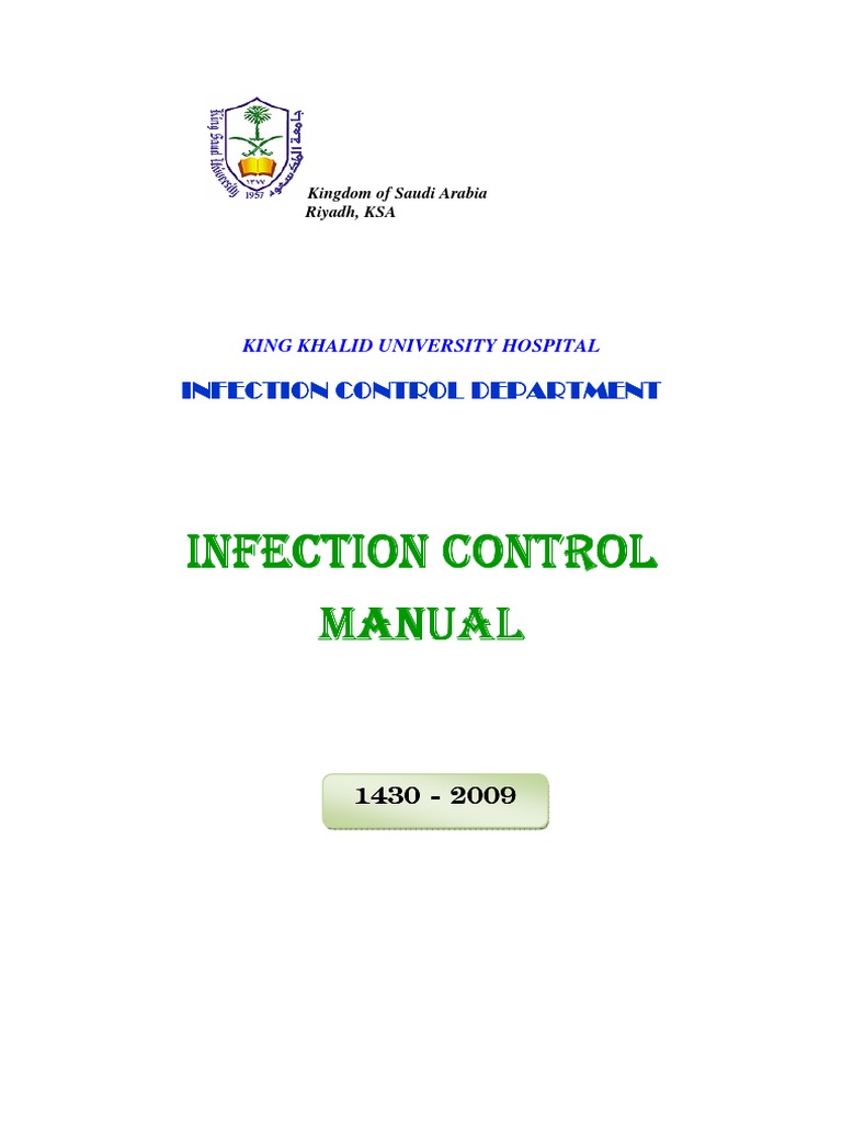 Infection Control Manual Infection Control Intravenous Therapy