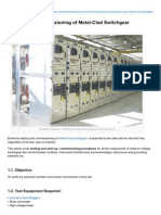 Testing and Commissioning of Metal-Clad Switchgear