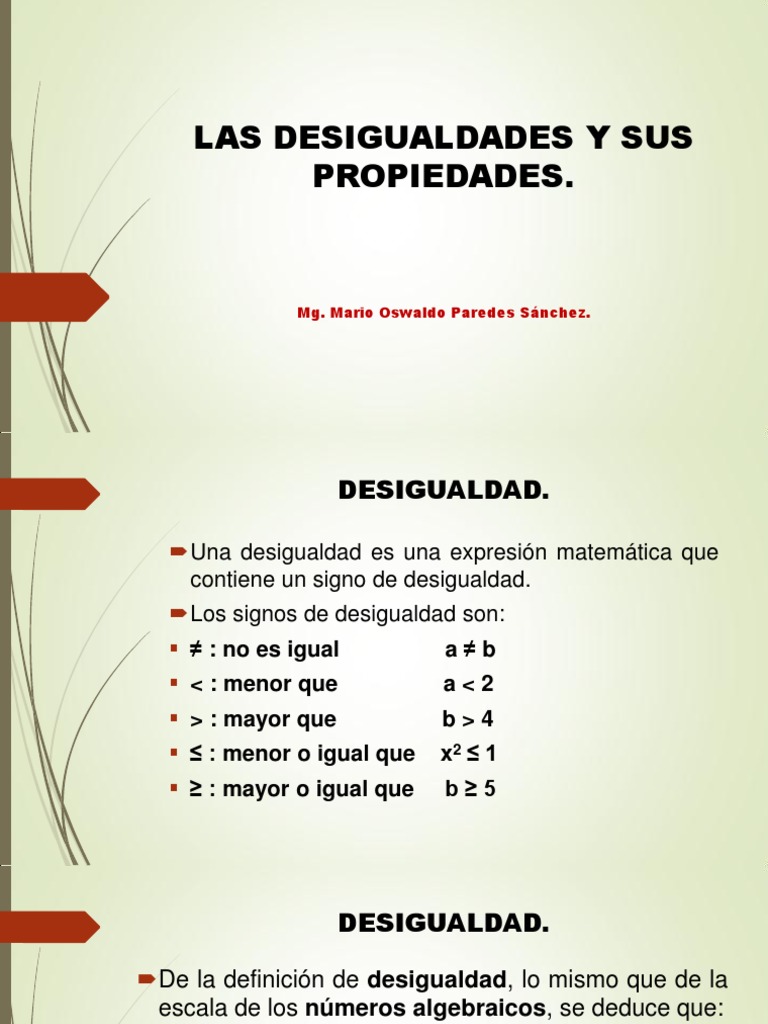 Desigualdades teoria_teoria_online