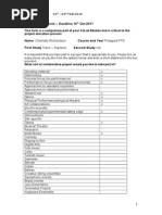 Trinity CoLab Options Form 2013