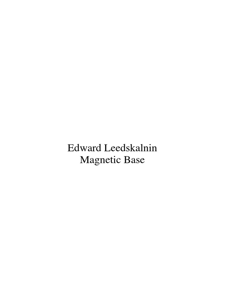 Edward Leedskalnin Base PDF Electron Atoms
