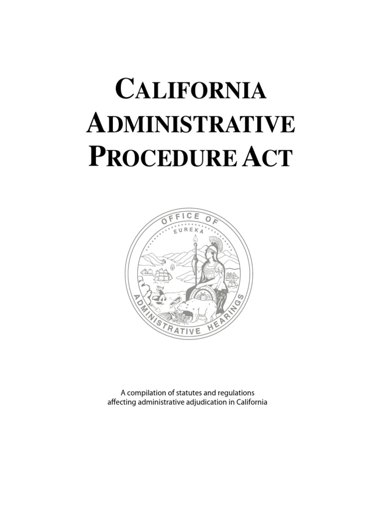 2008 Administrative Procedure Act PDF Administrative Law Administrative Law Judge