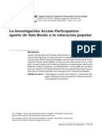 Ortiz-Borjas - La Investigacion Accion Participativa Aportes de Fals Borda A La Educacion Popular