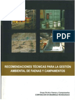 Recomendaciones Tecnicas para La Gestion Ambiental de Faenas y Campamentos