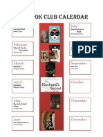 2014 Book Club Calendar