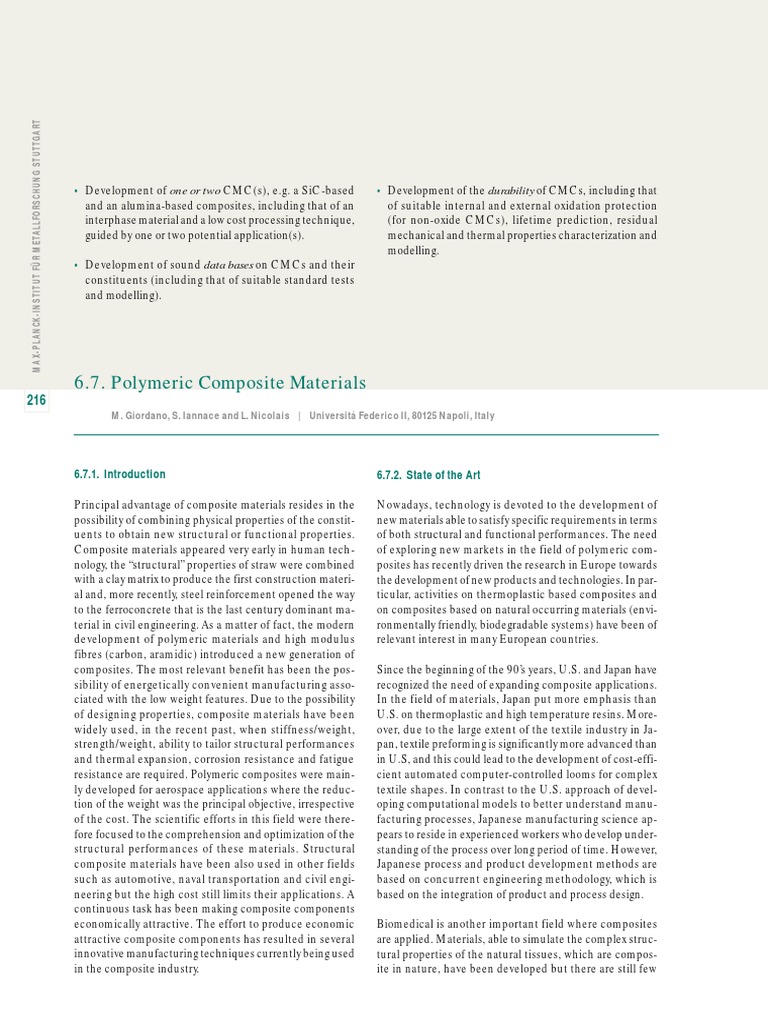 Polymeric Composite Materials | PDF | Tissue Engineering | Science And ...